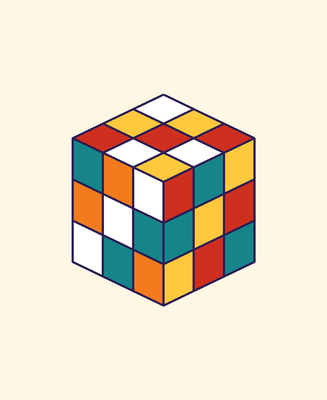 Twist puzzle cube, 3x3